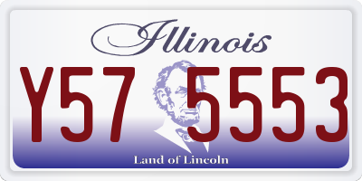 IL license plate Y575553