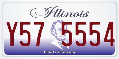 IL license plate Y575554
