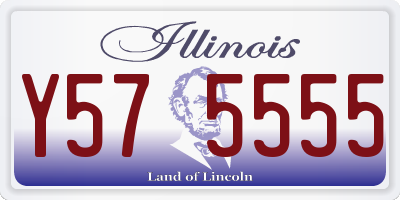 IL license plate Y575555