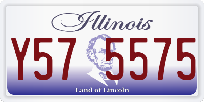 IL license plate Y575575