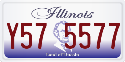IL license plate Y575577