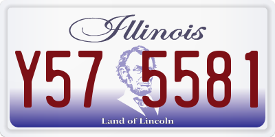 IL license plate Y575581