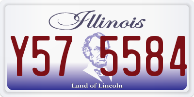 IL license plate Y575584