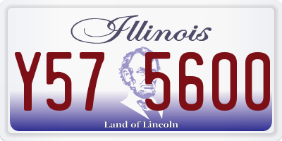 IL license plate Y575600