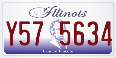 IL license plate Y575634