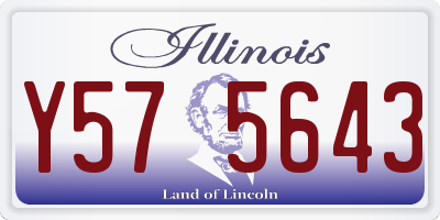 IL license plate Y575643