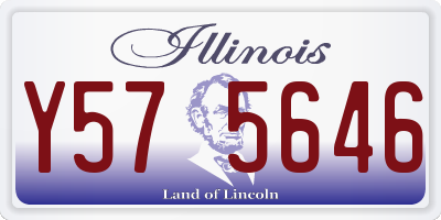 IL license plate Y575646
