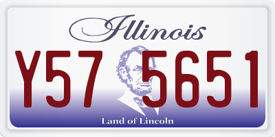 IL license plate Y575651