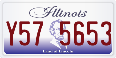 IL license plate Y575653