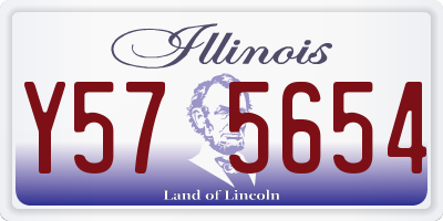 IL license plate Y575654