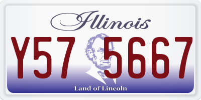 IL license plate Y575667