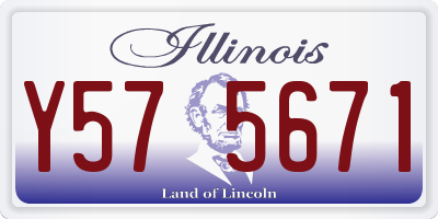 IL license plate Y575671