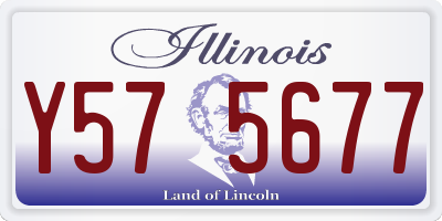 IL license plate Y575677