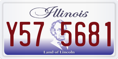 IL license plate Y575681