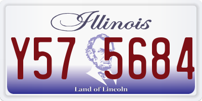 IL license plate Y575684