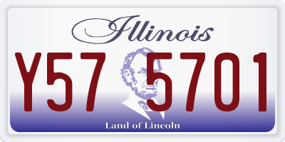 IL license plate Y575701