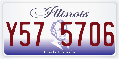 IL license plate Y575706