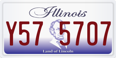 IL license plate Y575707