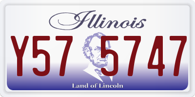 IL license plate Y575747