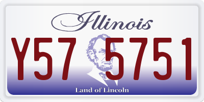 IL license plate Y575751