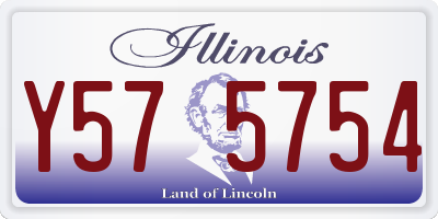 IL license plate Y575754