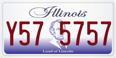 IL license plate Y575757