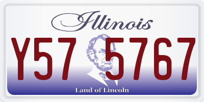 IL license plate Y575767