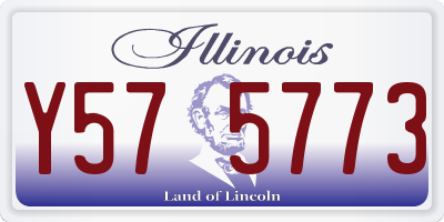 IL license plate Y575773