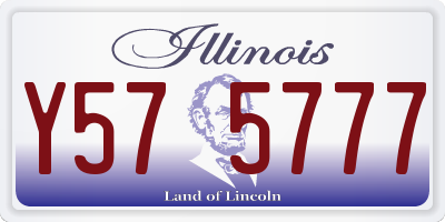 IL license plate Y575777