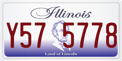 IL license plate Y575778
