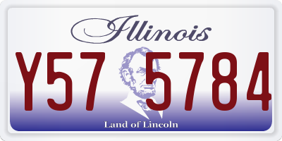 IL license plate Y575784