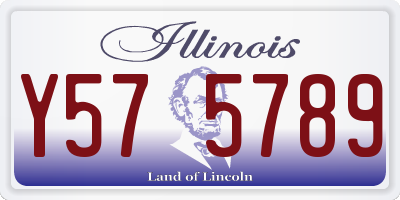 IL license plate Y575789