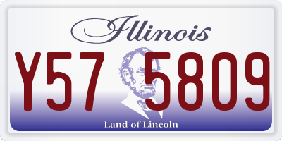 IL license plate Y575809