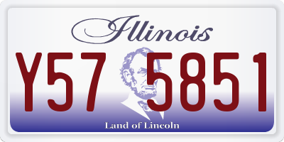 IL license plate Y575851