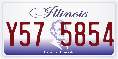 IL license plate Y575854