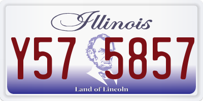 IL license plate Y575857