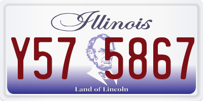 IL license plate Y575867