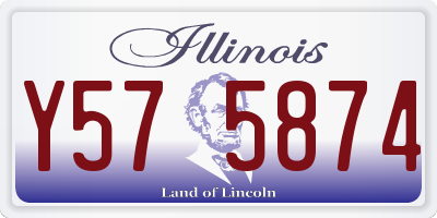 IL license plate Y575874