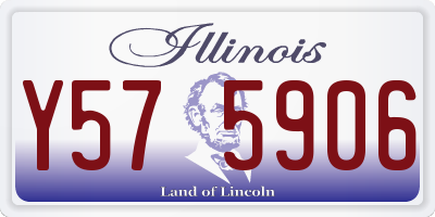 IL license plate Y575906