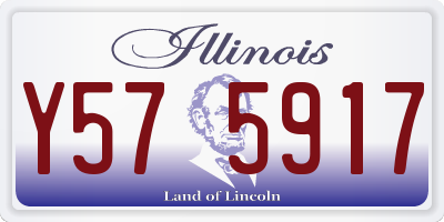 IL license plate Y575917