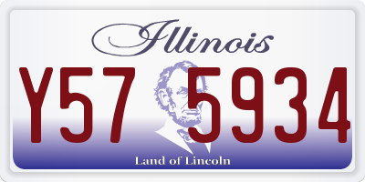 IL license plate Y575934