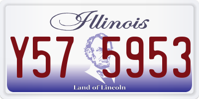 IL license plate Y575953
