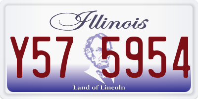 IL license plate Y575954