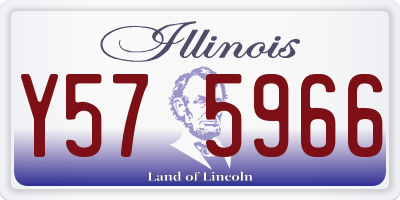 IL license plate Y575966