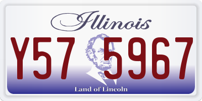 IL license plate Y575967