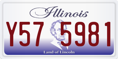 IL license plate Y575981