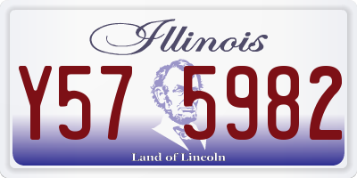 IL license plate Y575982