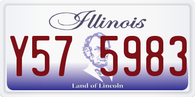 IL license plate Y575983