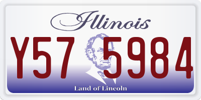 IL license plate Y575984