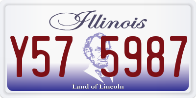 IL license plate Y575987